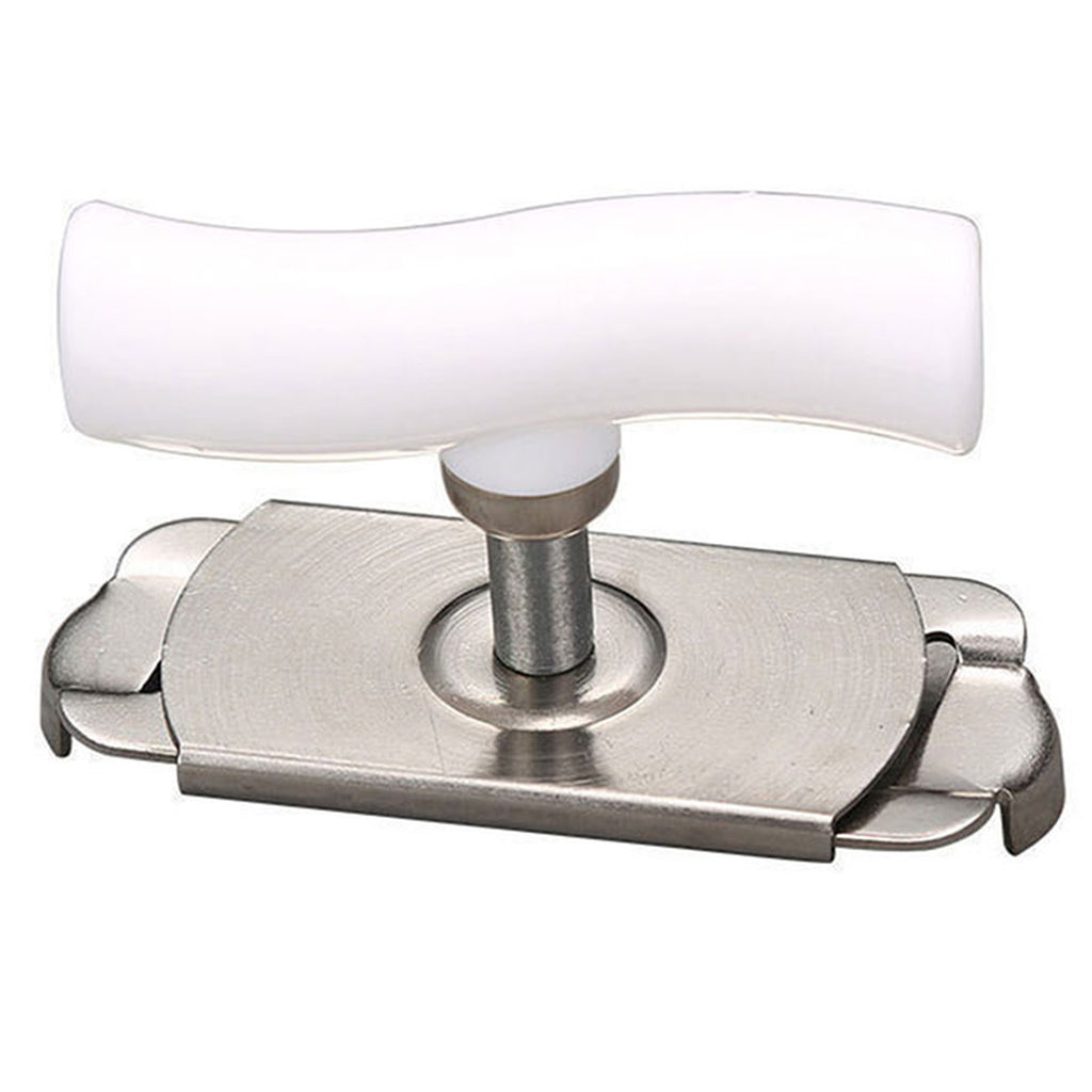 Gripvi adjustable jar opener, white handle and stainless steel clamp